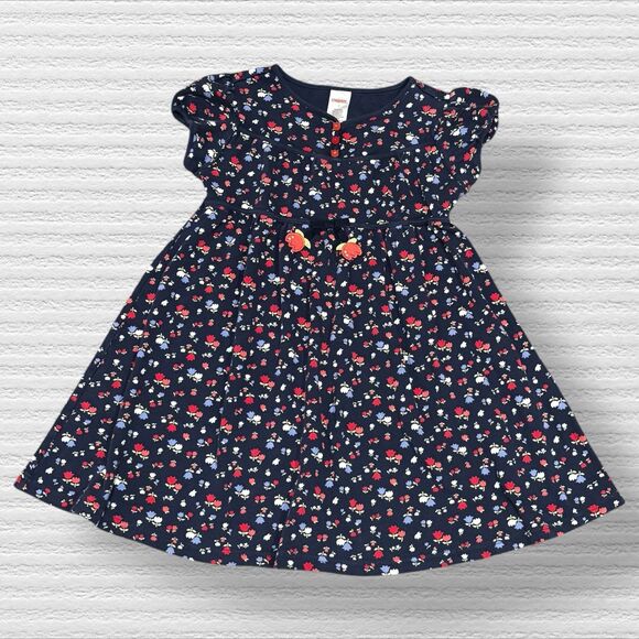 Gymboree Holland Days Tulip Dress Girls 7 Blue Floral 2007 Vintage Spring - Picture 1 of 4